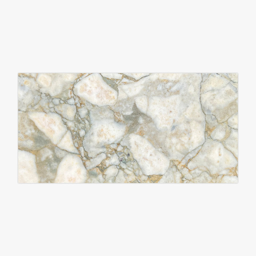 Calacatta Green Gold Brushed 12x24 Marble Tile