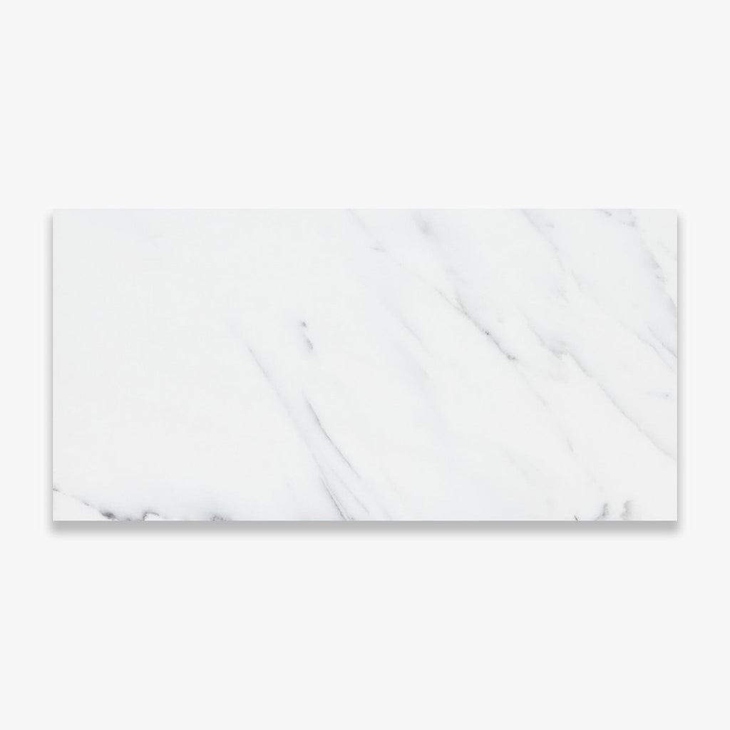 Statuary White Polished 12x24 Marble Tile