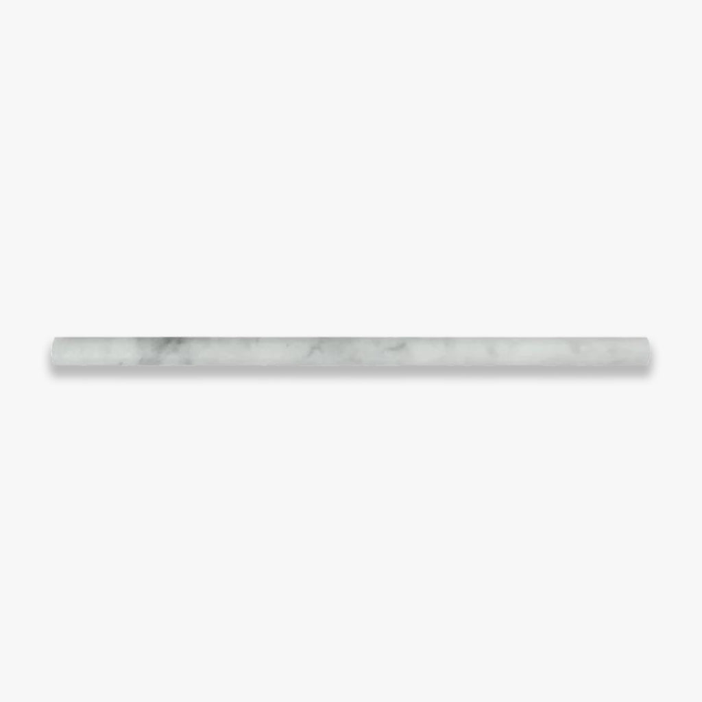Carrara White Honed 1/2 Inch Pencil Liner Marble Molding