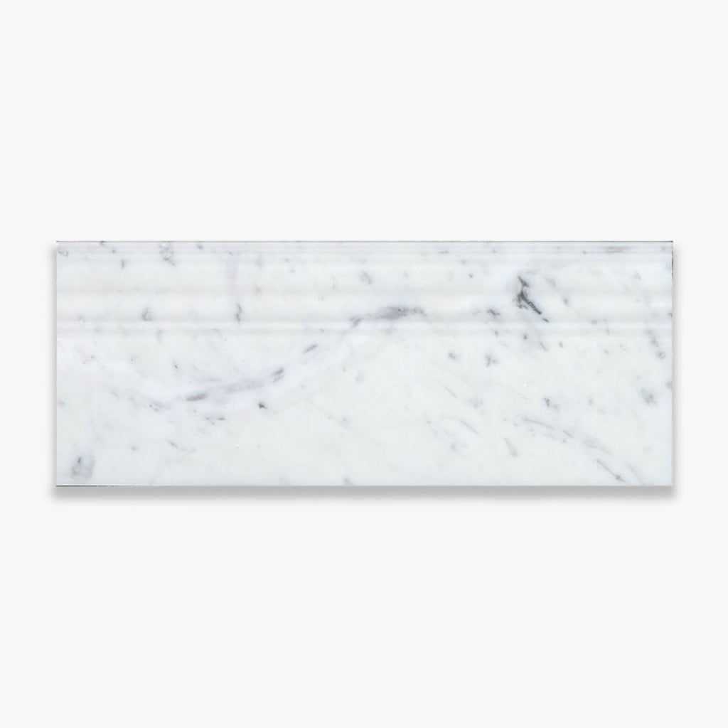 Carrara White Honed Base Board Marble Molding
