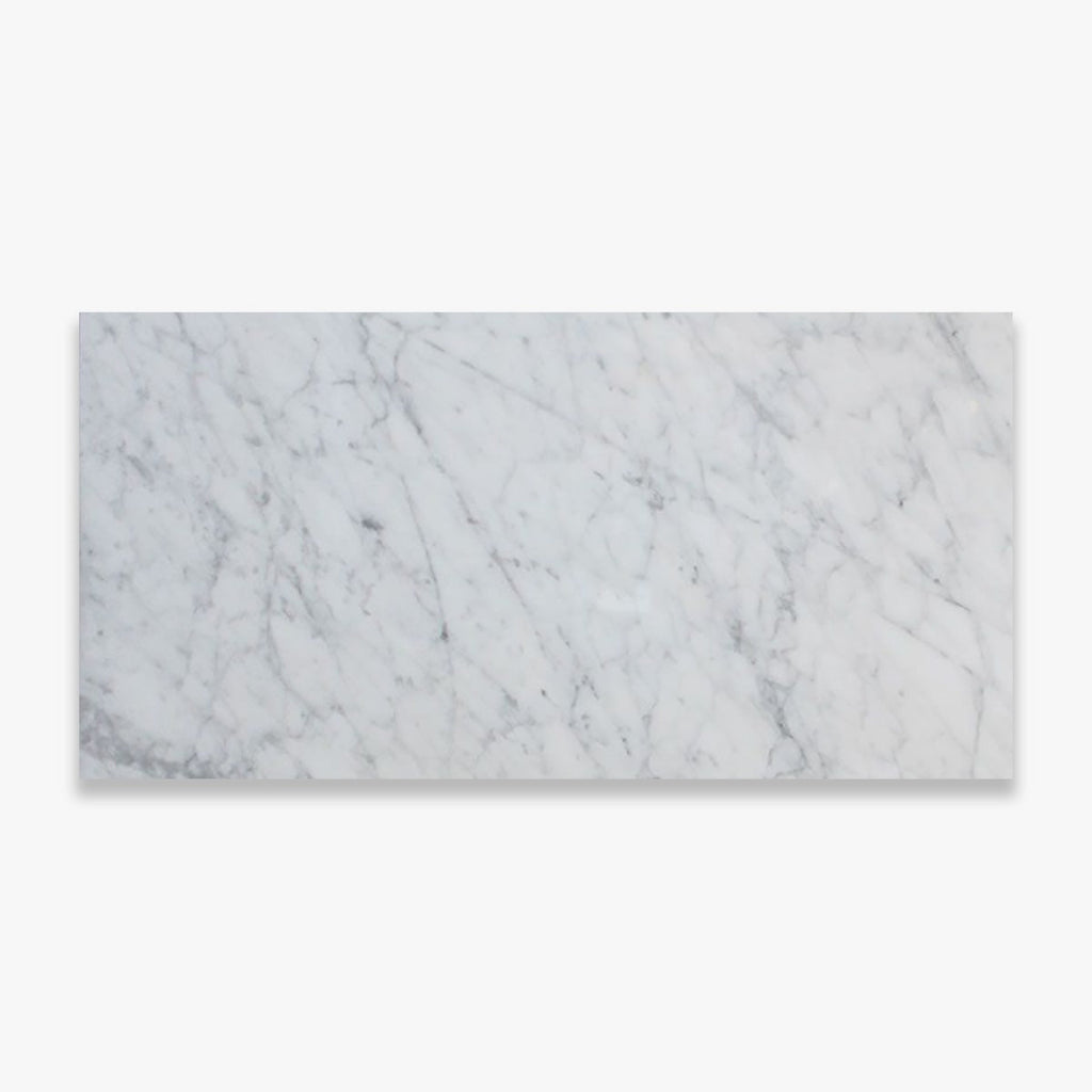 Carrara White Honed 3x6 Marble Tile