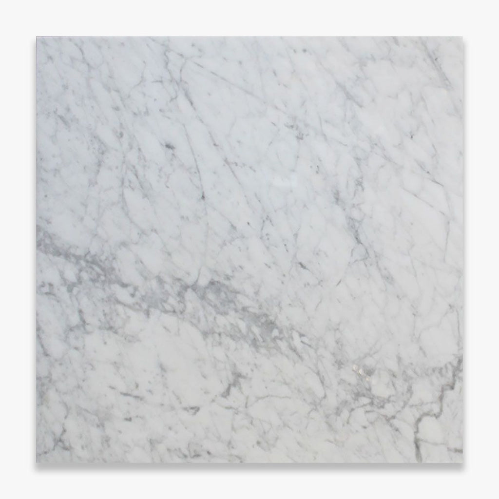 Carrara White Polished 18x18 Marble Tile